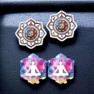 Zen Vibes Only: Yoga Stud Earrings for the Yogi in You! 🧘♀️ NWT Studs